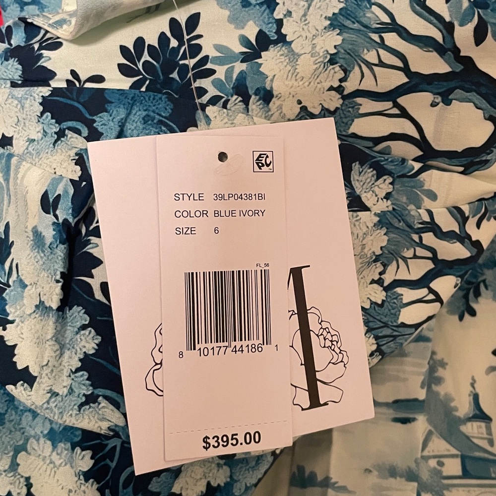 New Mestiza New York Louisa Sleeveless Toile Print Midi Dress size 6 - Picture 11 of 12